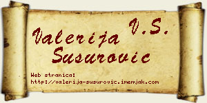 Valerija Susurović vizit kartica
